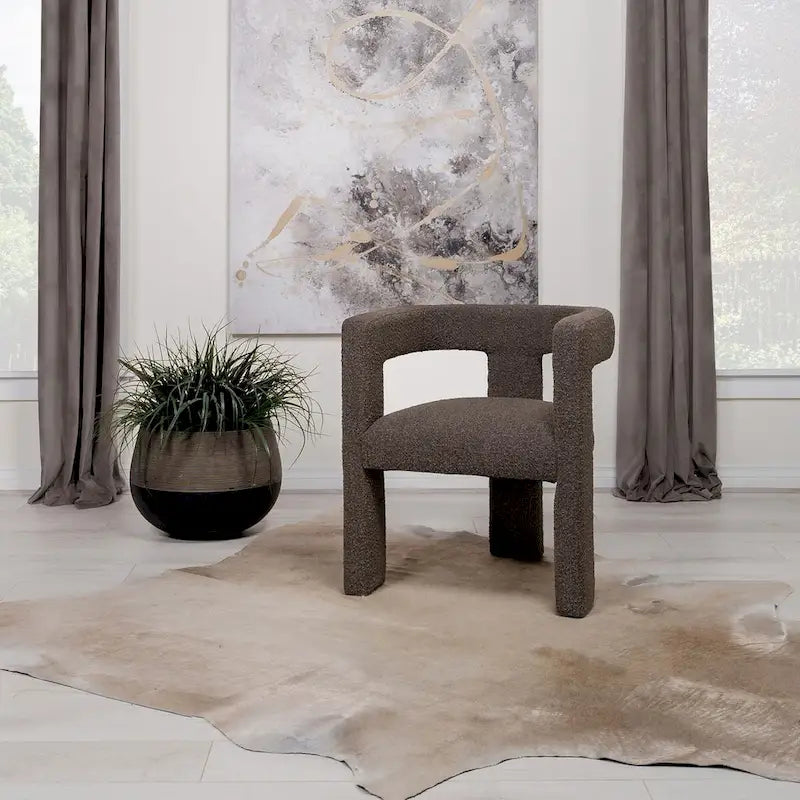 Open Barrel Back Upholstered Accent Chair