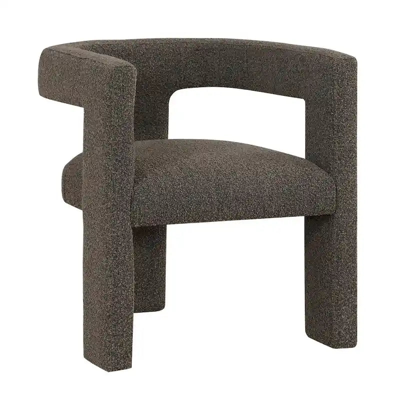 Open Barrel Back Upholstered Accent Chair