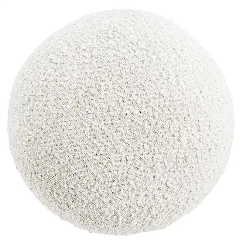 Modern Round Mushroom Boucle Upholstered Ottoman
