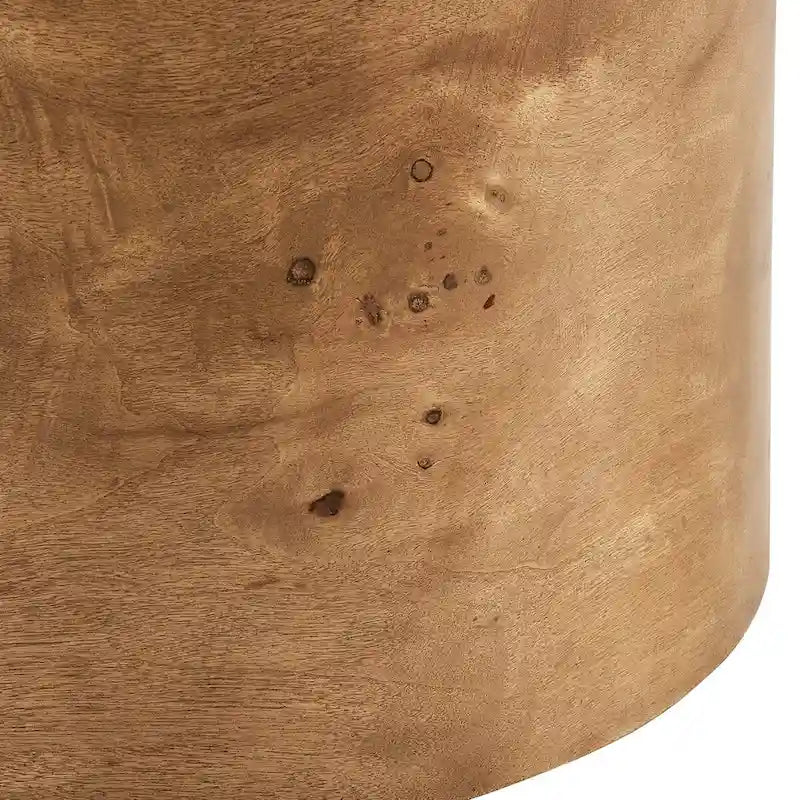 Modern Round Mushroom Boucle Upholstered Ottoman