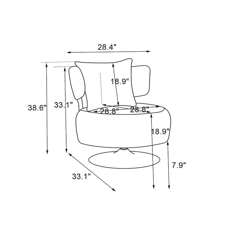 Swivel Accent Chair for Living Room Bedroom