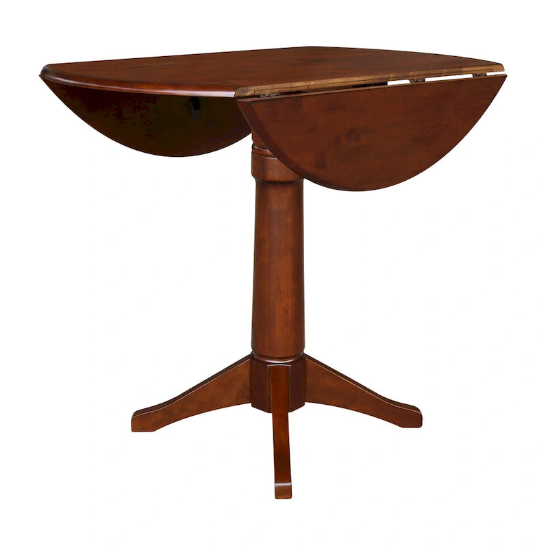 42 Round Dual Drop Leaf Table - Espresso