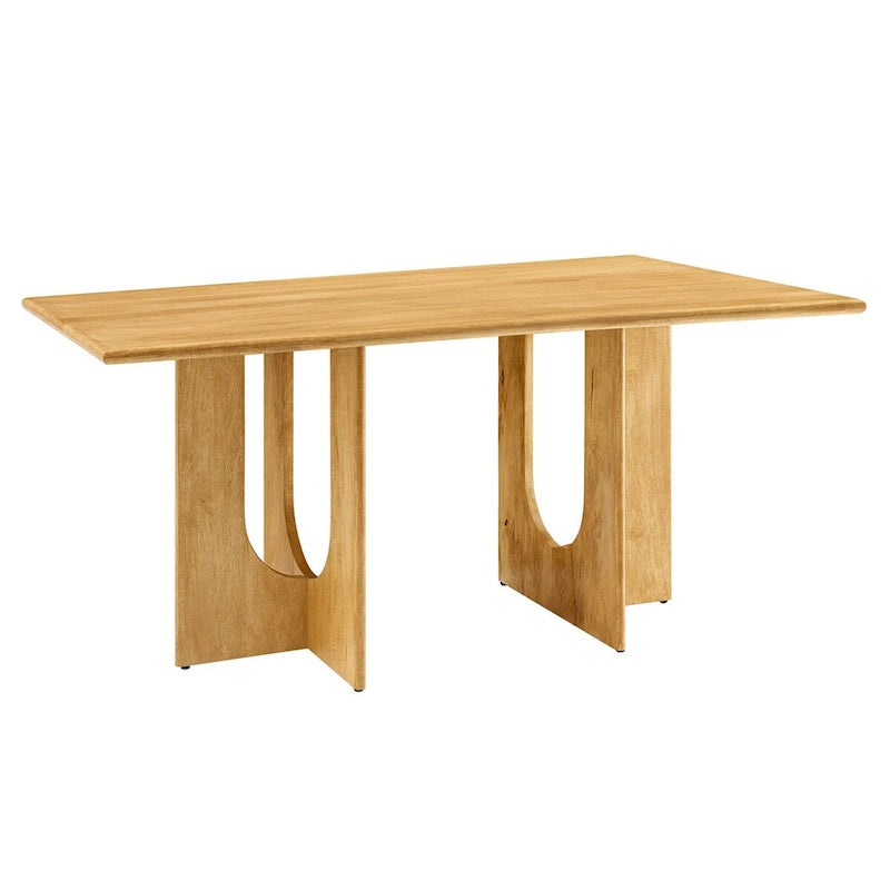 70-Inch Solid Mango Wood Rectangular Dining Table