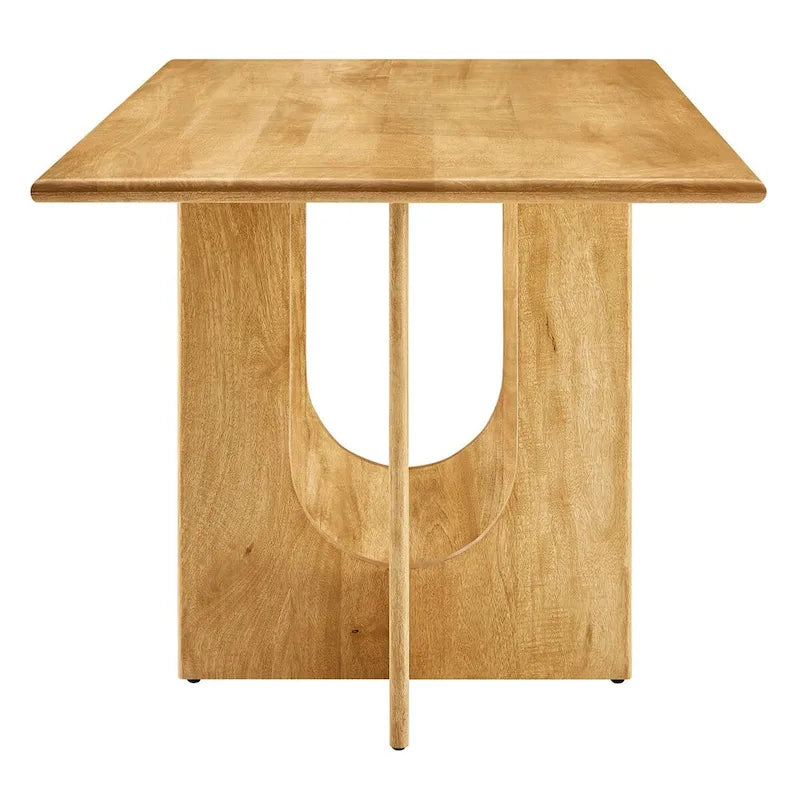 70-Inch Solid Mango Wood Rectangular Dining Table