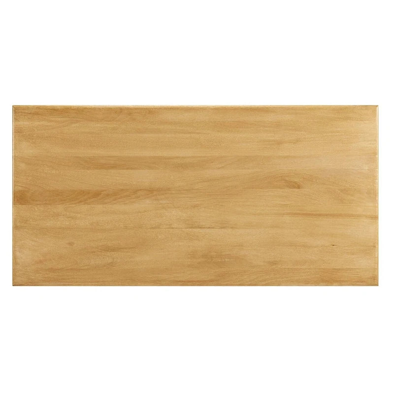 70-Inch Solid Mango Wood Rectangular Dining Table
