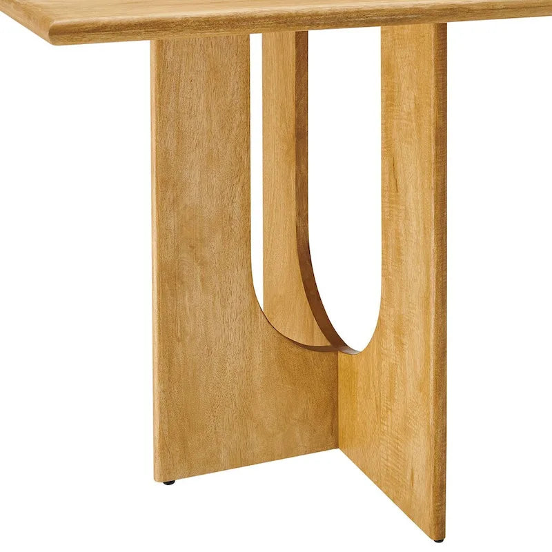 70-Inch Solid Mango Wood Rectangular Dining Table