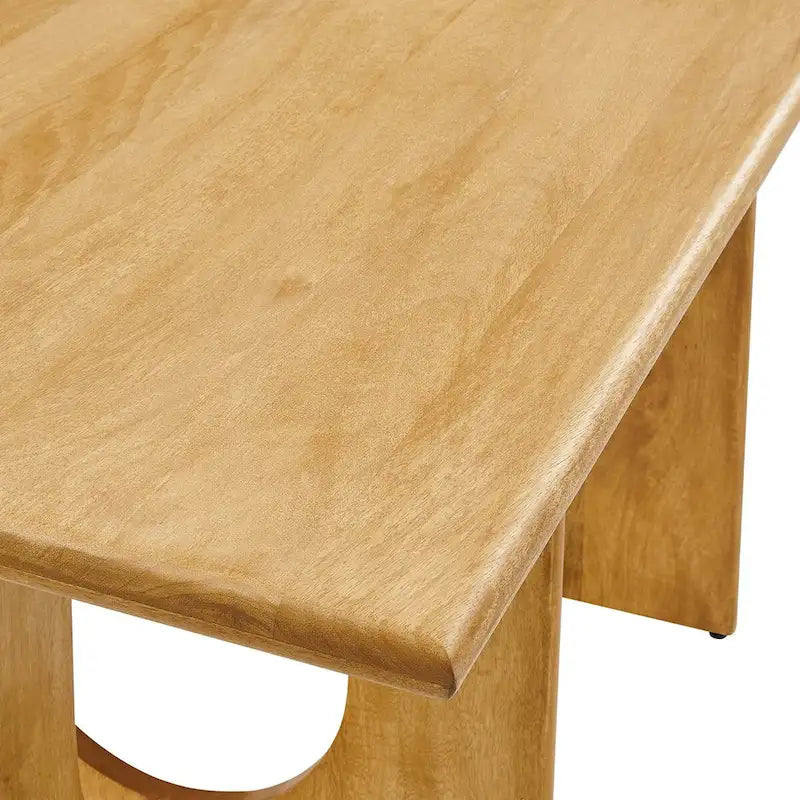 70-Inch Solid Mango Wood Rectangular Dining Table