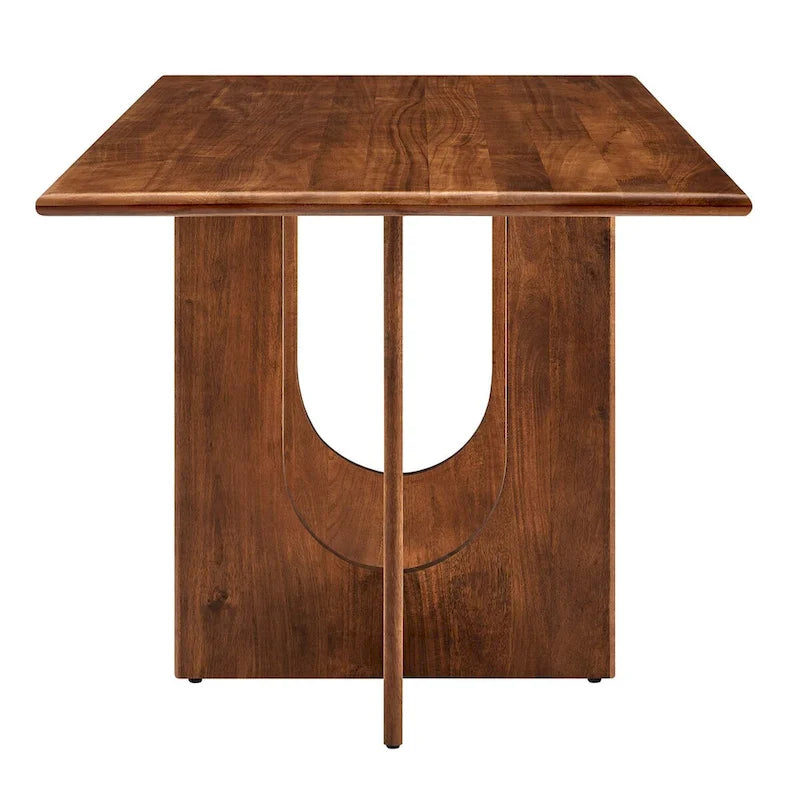 70-Inch Solid Mango Wood Rectangular Dining Table