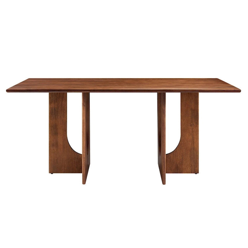 70-Inch Solid Mango Wood Rectangular Dining Table
