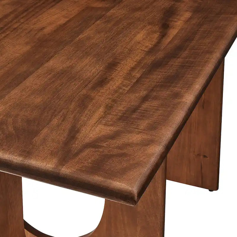 70-Inch Solid Mango Wood Rectangular Dining Table