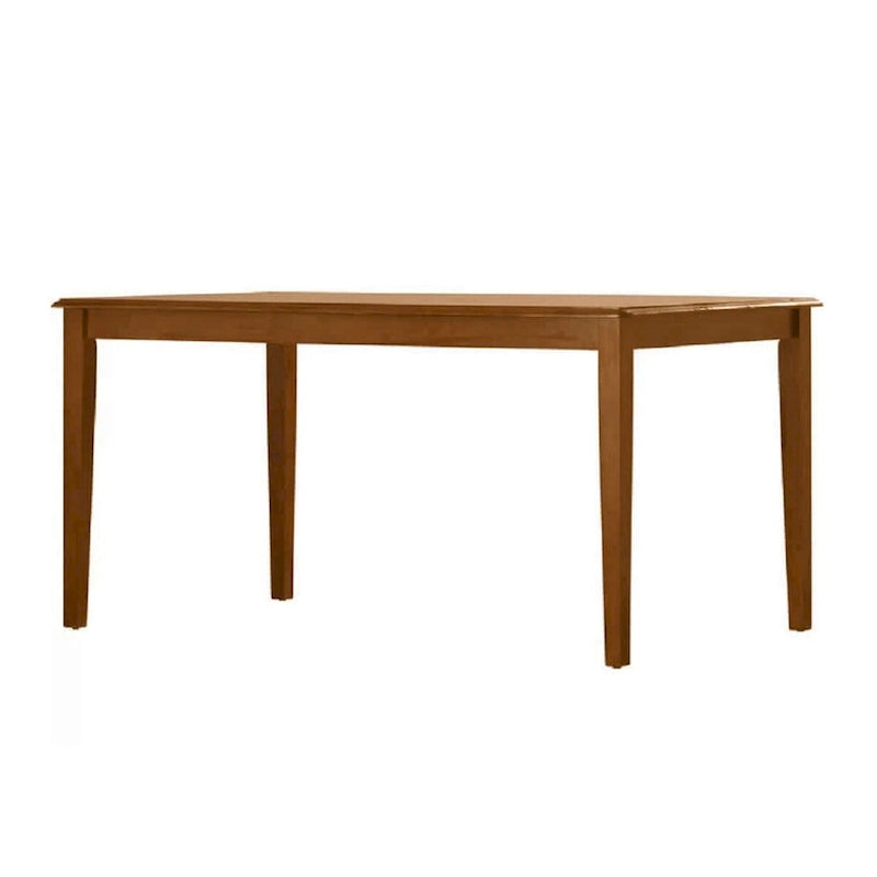 60 Inch Rectangular Dining Table with Tapered Legs - Walnut Brown