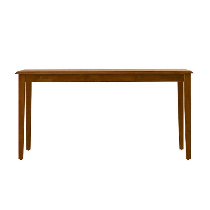 60 Inch Rectangular Dining Table with Tapered Legs - Walnut Brown